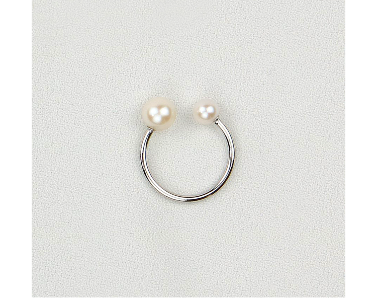 宇和海真珠 雙子星雙珠AKOYA可調式戒指 50g