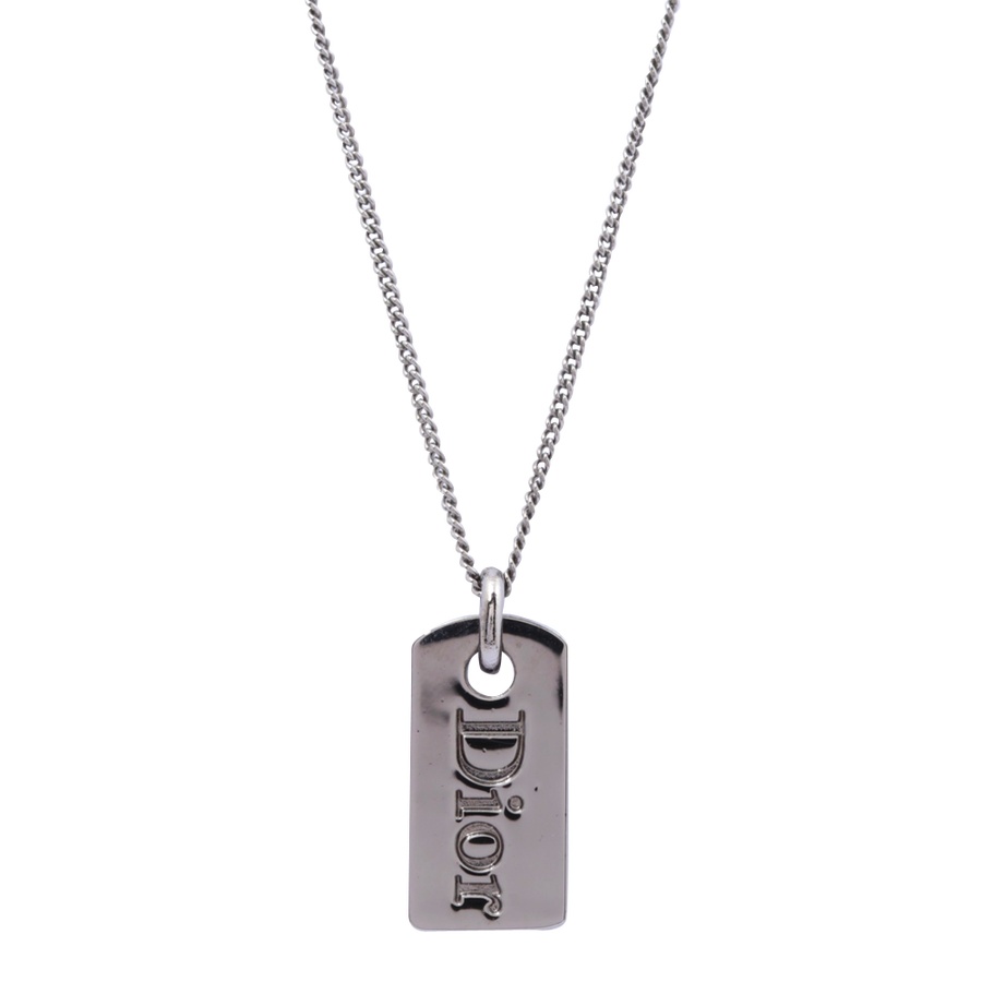 【古着】dior 迪奥 dior 吊牌项链 黑古银(二手)(a)
