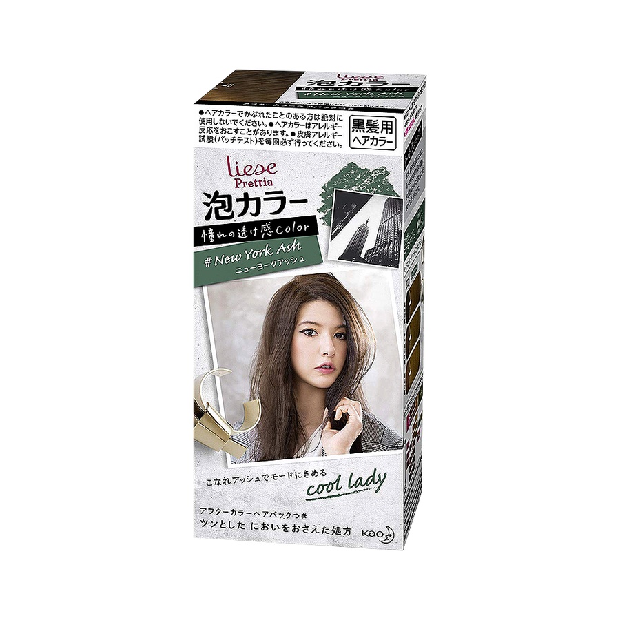 自营kao 花王 prettia泡沫染发剂 纽约灰 108ml