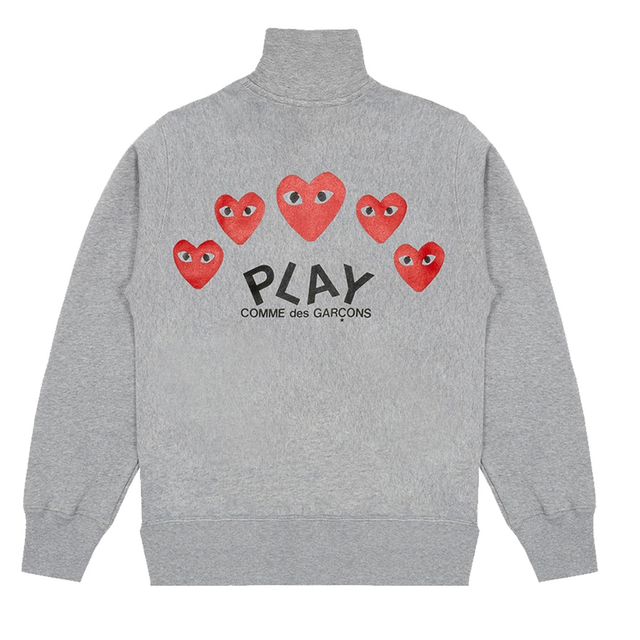 comme des garcons 川久保玲热销背后5颗小桃心女款拉链卫衣az-t251