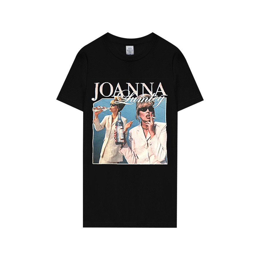homage tees 【男女同款】joanna lumley t恤 黑色 l