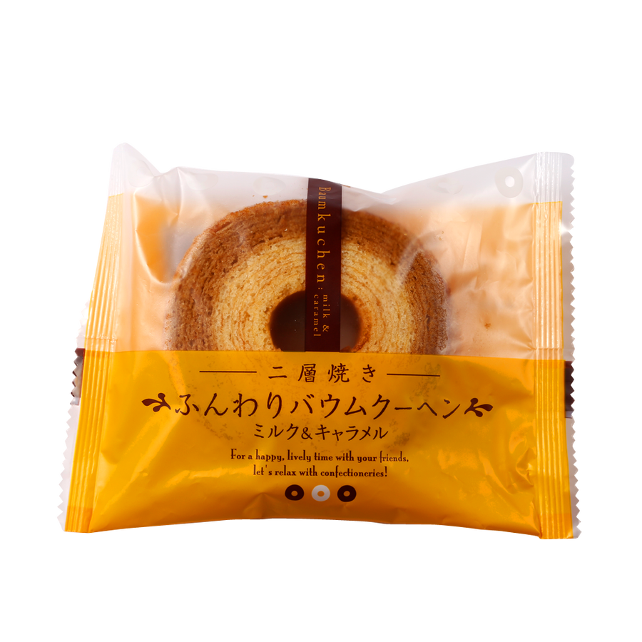 TAIYO FOODS 太阳食品 双层烘焙蓬松年轮蛋糕 牛奶焦糖口味 1个