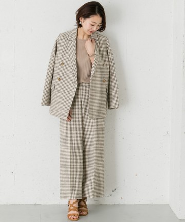 urban research rosso women 浅色格纹西服 浅色格纹 s