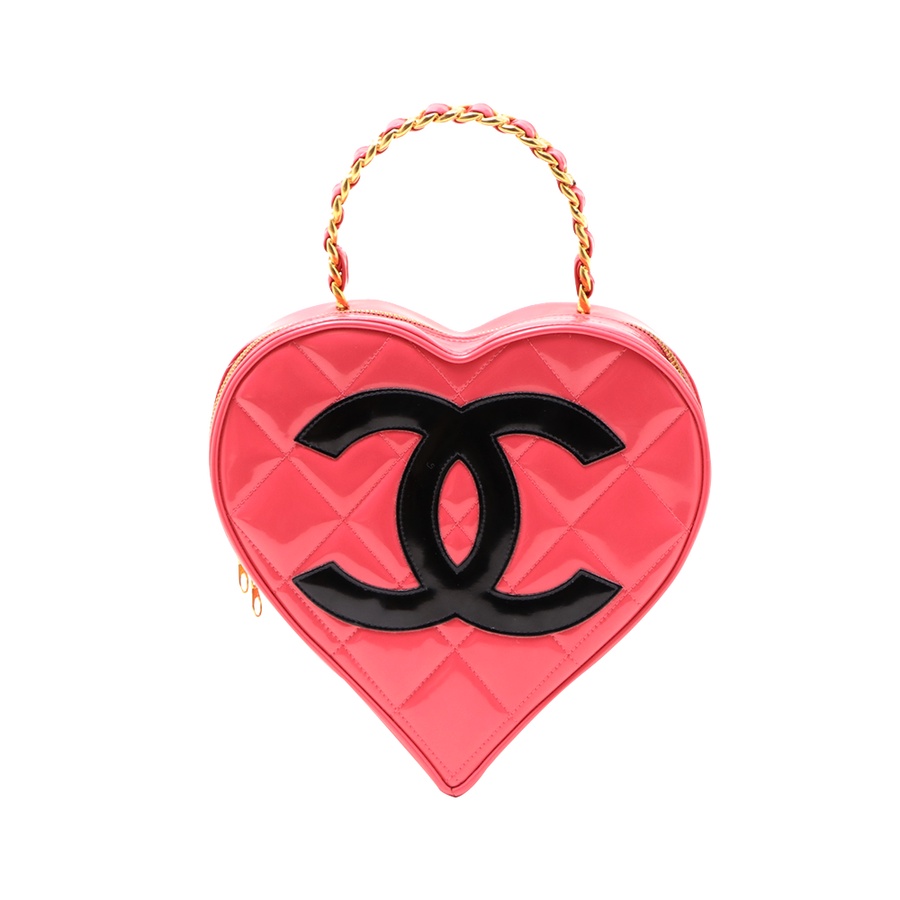 chanel 香奈儿matelasse系列菱格纹爱心金扣化妆包