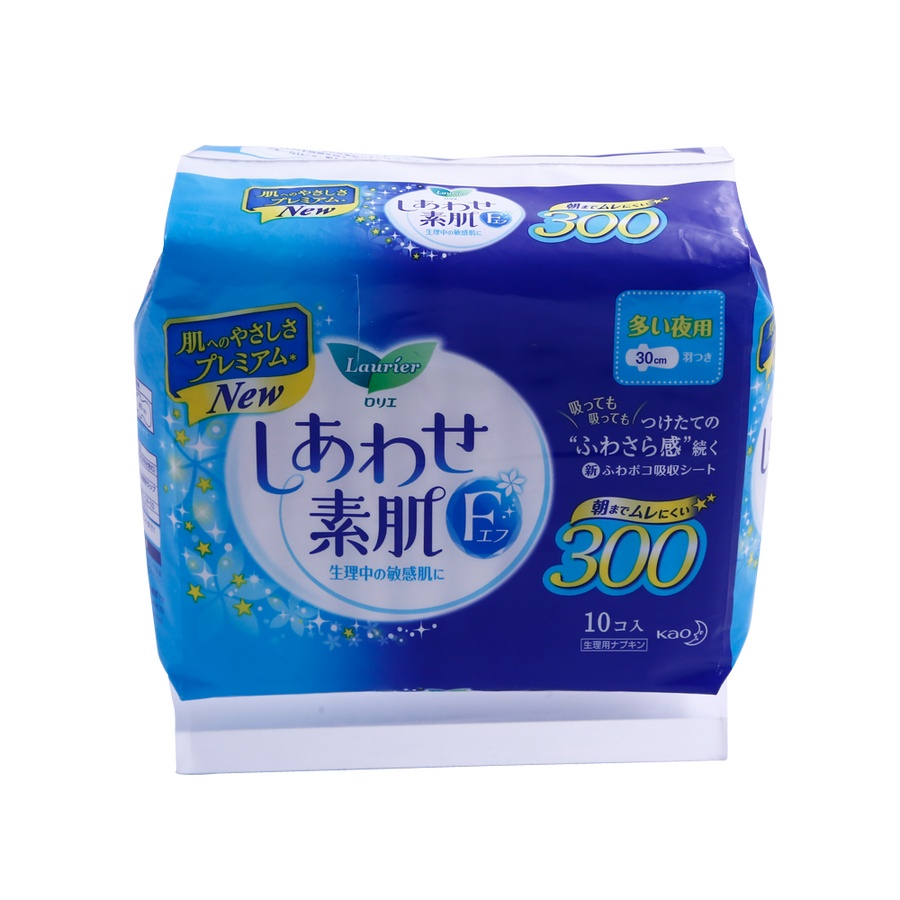 Laurier 乐而雅 F系列量多夜用护翼卫生巾 30CM 10片