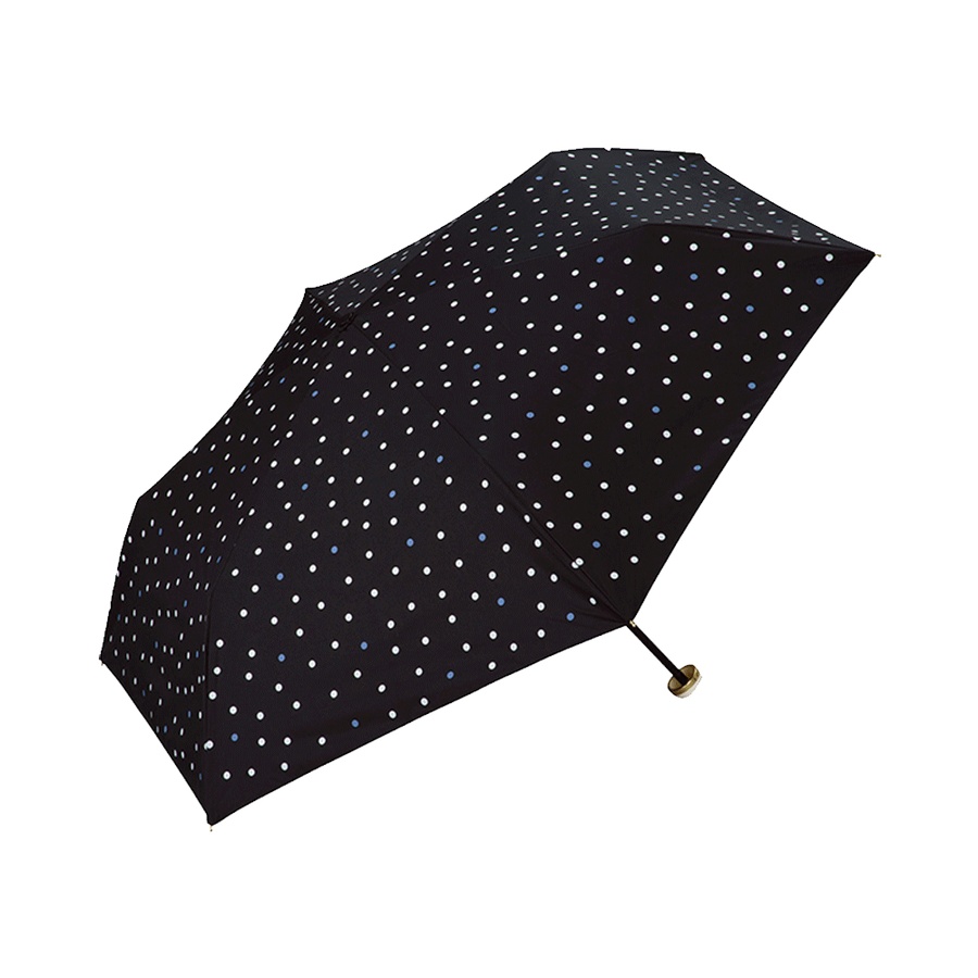 p.c 波点轻便小巧防晒遮阳伞 黑色