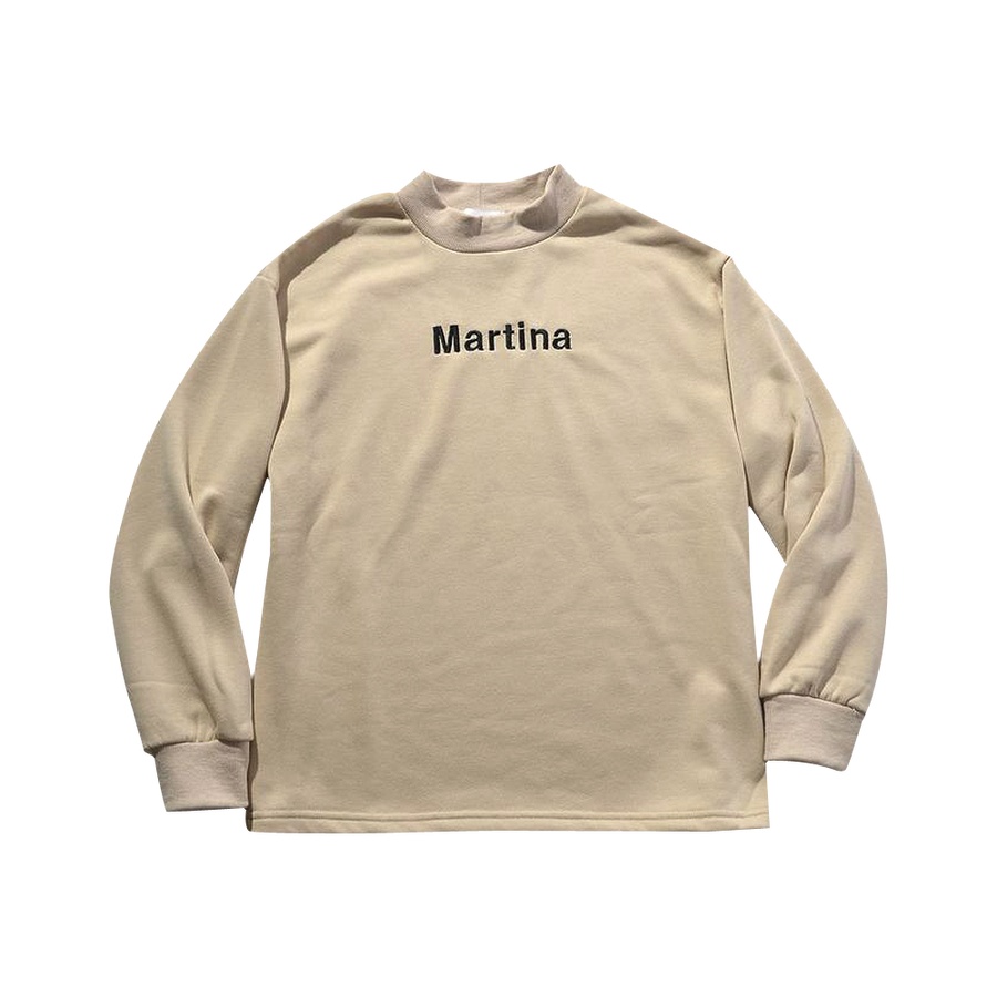 自营spinns martina英文印花长袖卫衣 卡其色 均码