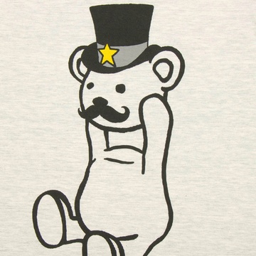 自营graniph 男女同款大胡子熊 印花t恤 天然植物棉色 s