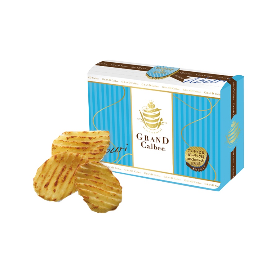 CALBEE 卡乐比 炙烤薯片 海蜒鱼蒜香味 17g×4袋
