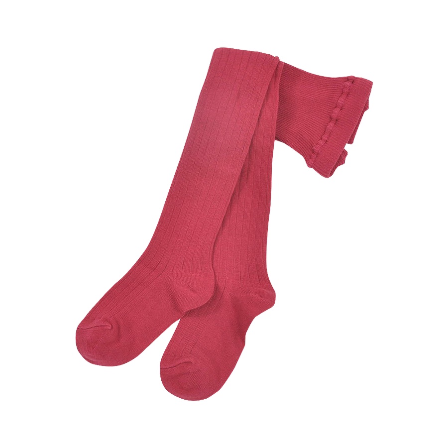 自营sayegusa 针织长筒打底袜 红色 l