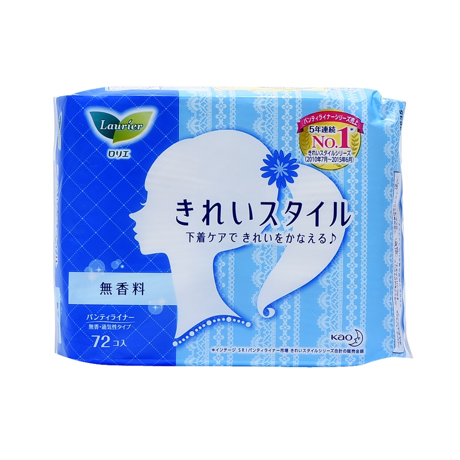 Laurier 乐而雅 棉柔超通透卫生无香型护垫 14CM 72片
