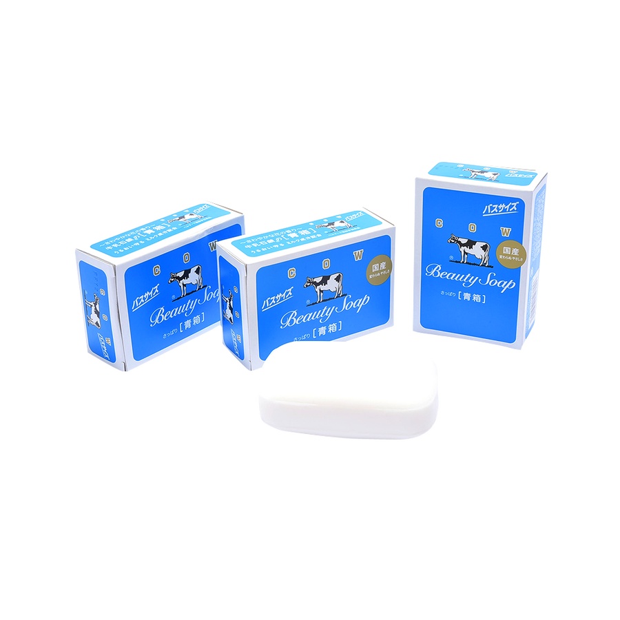 COW 牛乳石碱共进社 肥皂 蓝盒 3*135g
