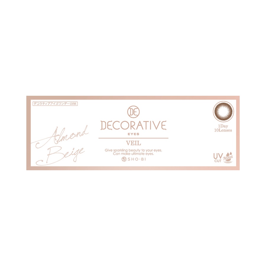 DECORATIVE EYES VEIL系列日抛型美瞳 杏仁米色 10枚 -3.00