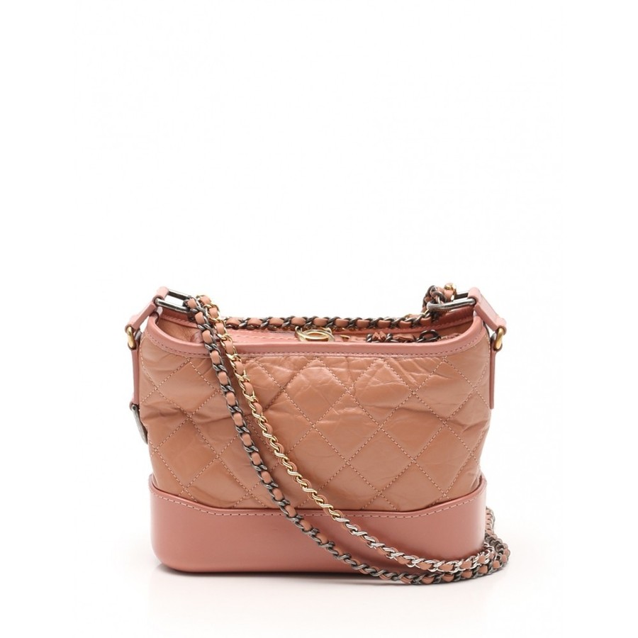 【中古】chanel 香奈儿 gabrielle系列链条包小号(2017年) 粉色 ab