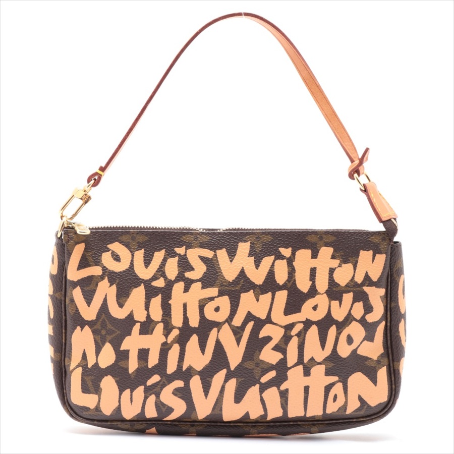 【古着】louis vuitton 路易威登 老花涂鸦单肩小包 1个(二手)(ab)