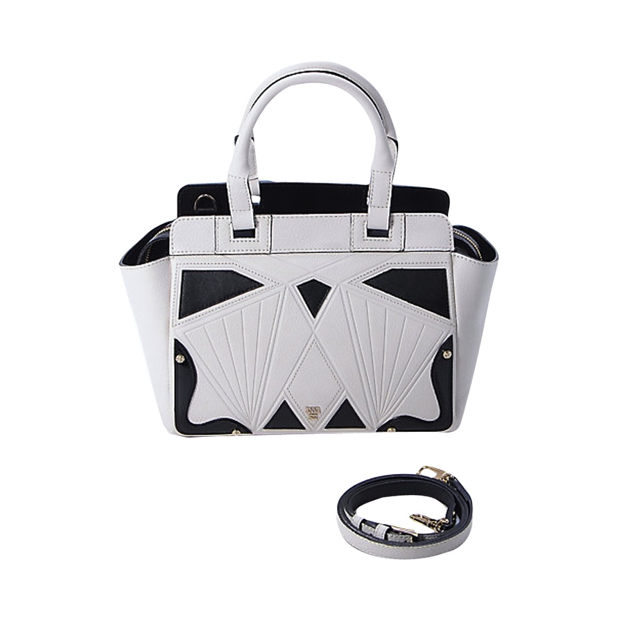 anna sui 两用时髦铆钉手提包 白色