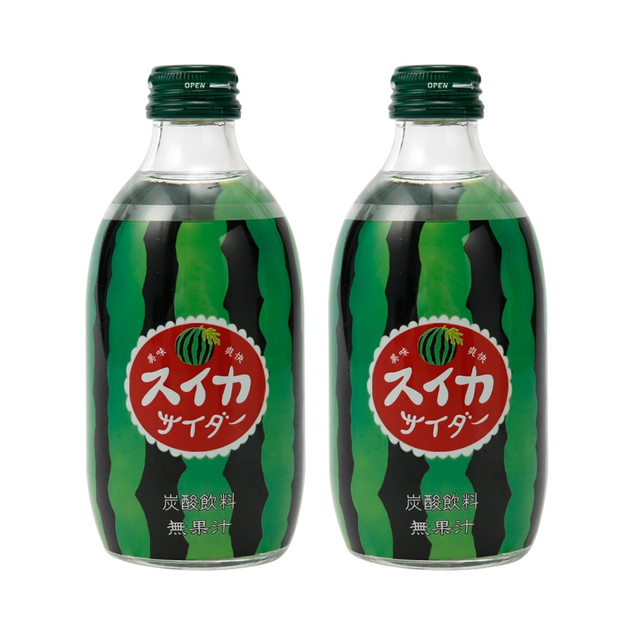 tomomasu 友桝飲料 日本人氣水果味碳酸汽水 西瓜味 300ml×2