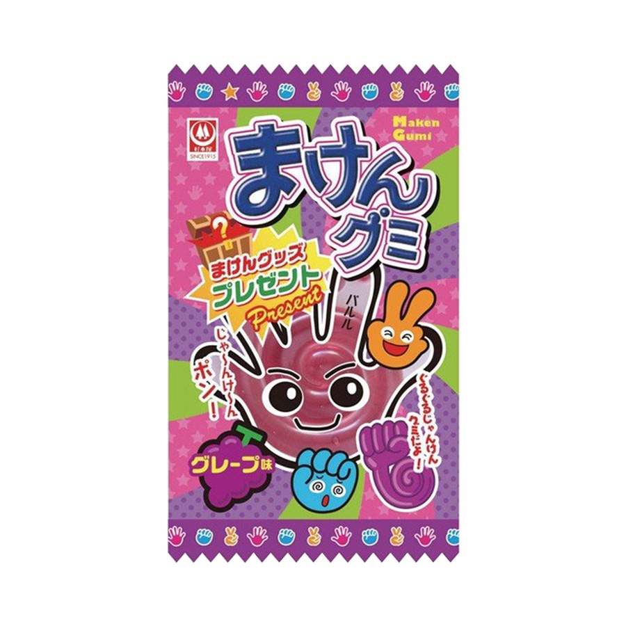 SUGIMOTOYASEIKA 杉本屋制果 石头剪刀布形状猜拳软糖 葡萄味 15g