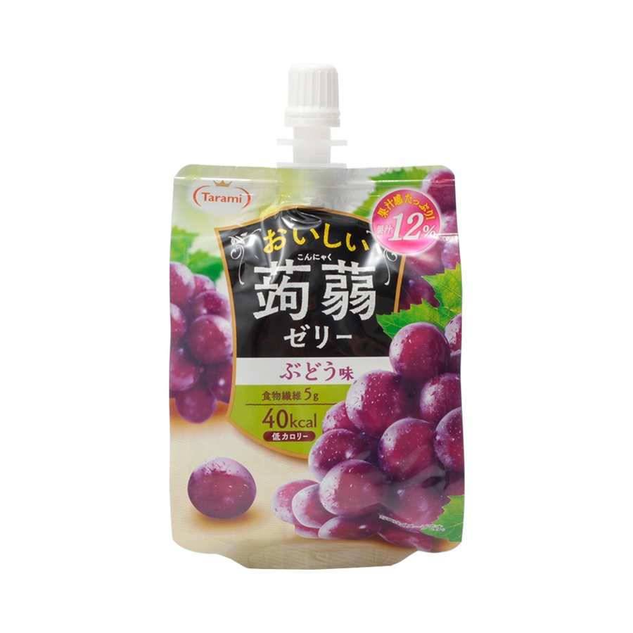 自营tarami 多良见 蒟蒻果汁果冻 葡萄味 150g