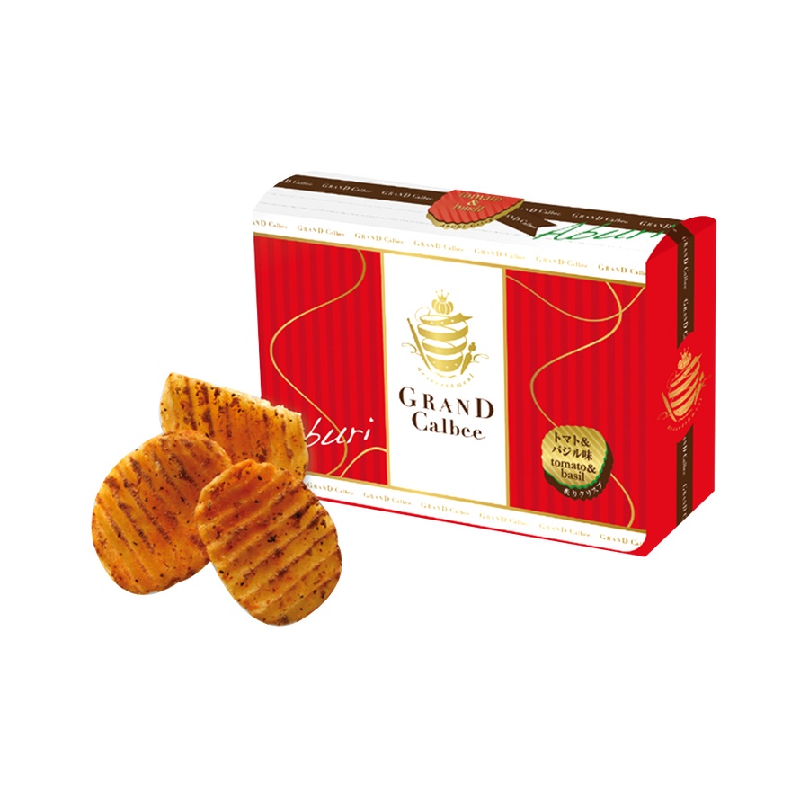 CALBEE 卡乐比 炙烤薯片 番茄罗勒味 17g×4袋
