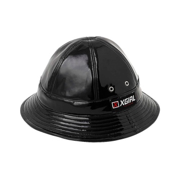 自营x-girl 光面圆沿帽 黑色 均码