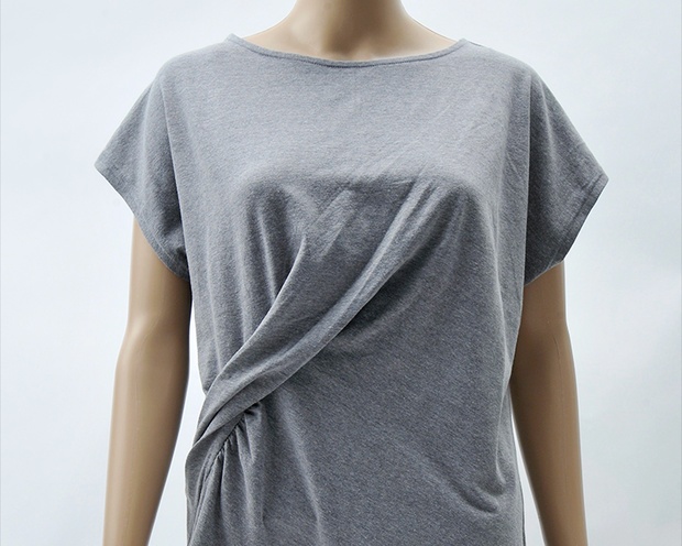 自营otto 自然垂感棉混弹性纤维上衣 珊瑚粉色 m