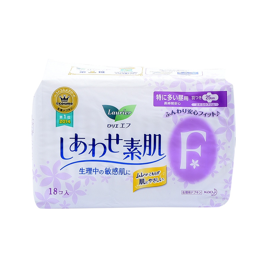 Laurier 乐而雅 F系列特多量日用护翼卫生巾 25CM18片