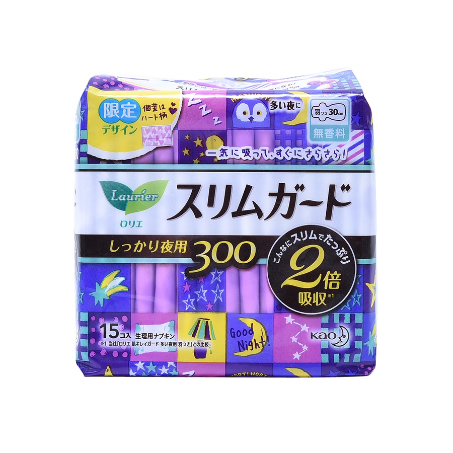Laurier 乐而雅 瞬吸超薄夜用卫生巾 30CM