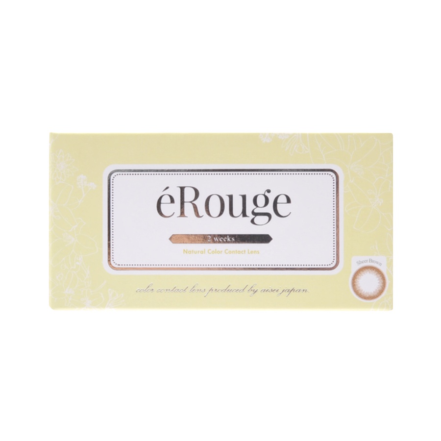 eRouge 2周抛型美瞳 6片装 Sheer Brown -4.25