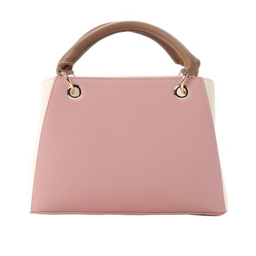 自营& chouette 双色新款翻盖柔软手提包 小号 粉色