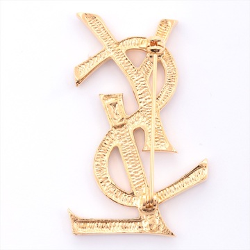 圣罗兰ysl字母logo胸针 金属素材_【古着】ysl 圣罗兰中古箱包配饰