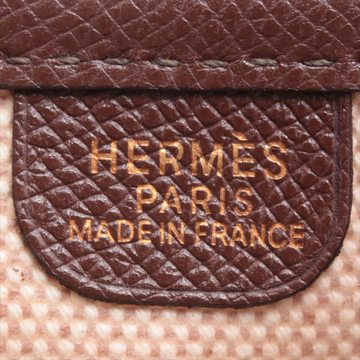 【古著】hermes 愛馬仕 vespa系列手提包(棉織帆布×小公牛皮) 米色