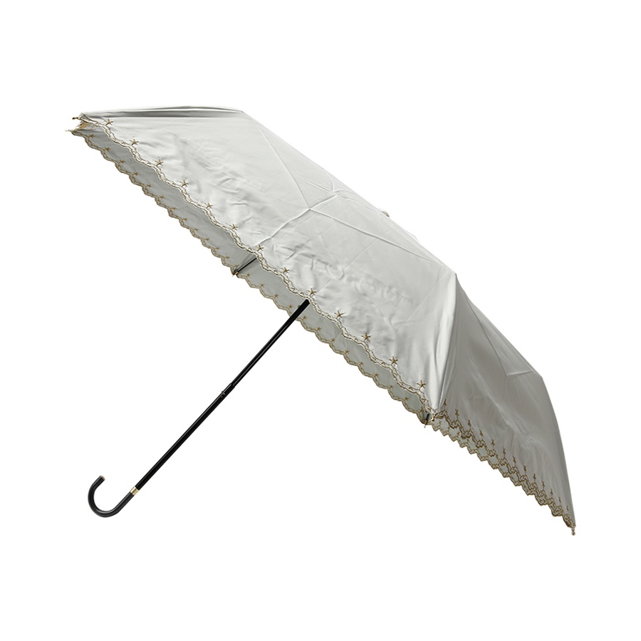 w.p.c 星星花边晴雨两用折叠伞 801-972 米白色 50cm 1把