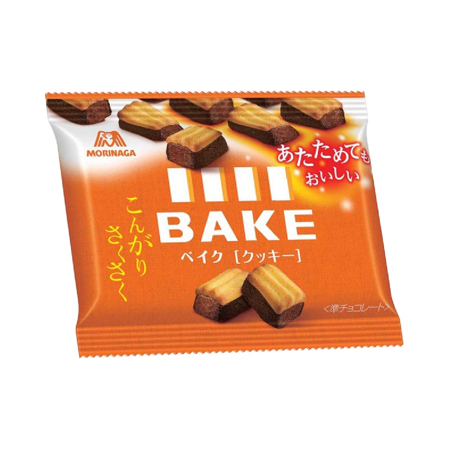 自营morinaga 森永制果 bake 烘焙软心巧克力酥性曲奇小方 曲奇巧克力