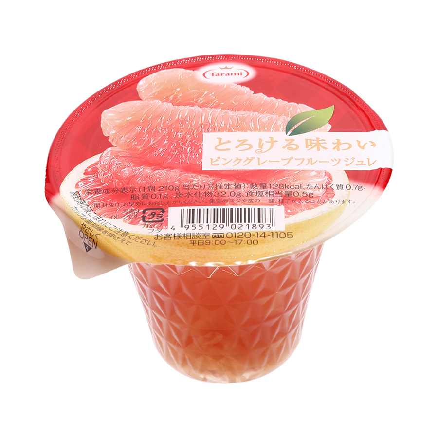 tarami 多良见 超绵柔粉红西柚果肉果冻 210g
