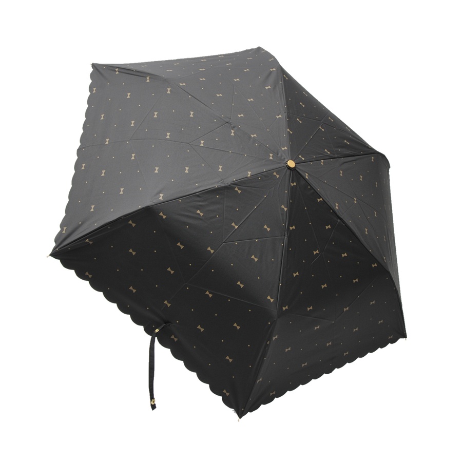 w.p.c 蝴蝶结晴雨两用三折伞 801–945 黑色 50cm 1把