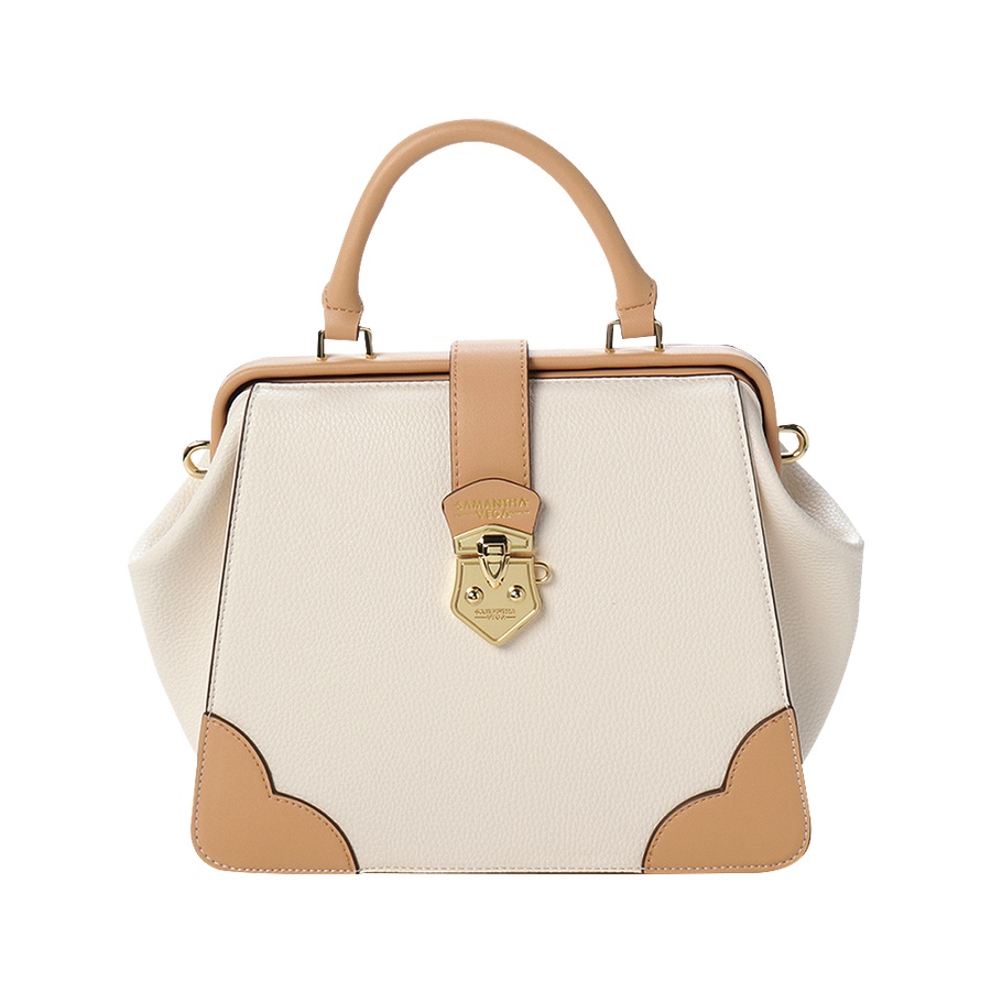 自营samantha vega 蛙嘴式单肩包 大号 奶白色