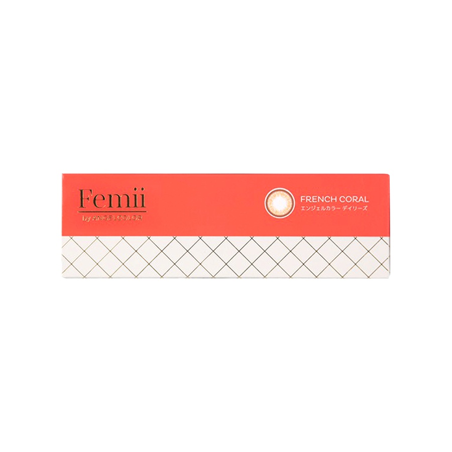 femii by angel color 日抛型美瞳 法式橙棕 10枚装 -0.50