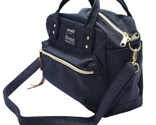 自营anello 石楠色系两用斜挎包 海军蓝色