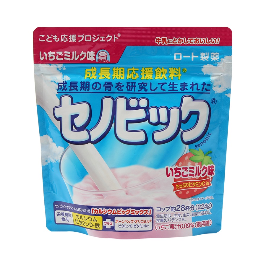 ROHTO 乐敦 Senobic高肽成长营养粉 草莓味 224g