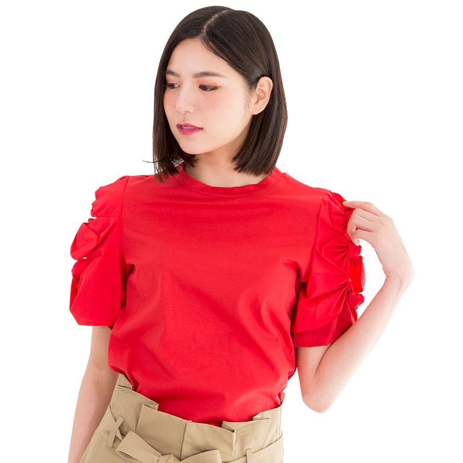 muveil work 蝴蝶袖t恤 红色 36