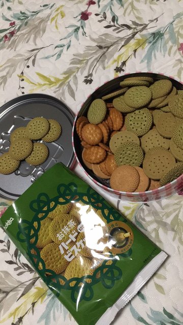 自营hokka 北陆 抹茶味圆饼干 120g