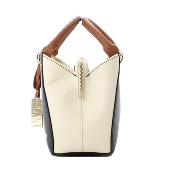 自营& chouette 双色新款翻盖柔软手提包 小号 黑色