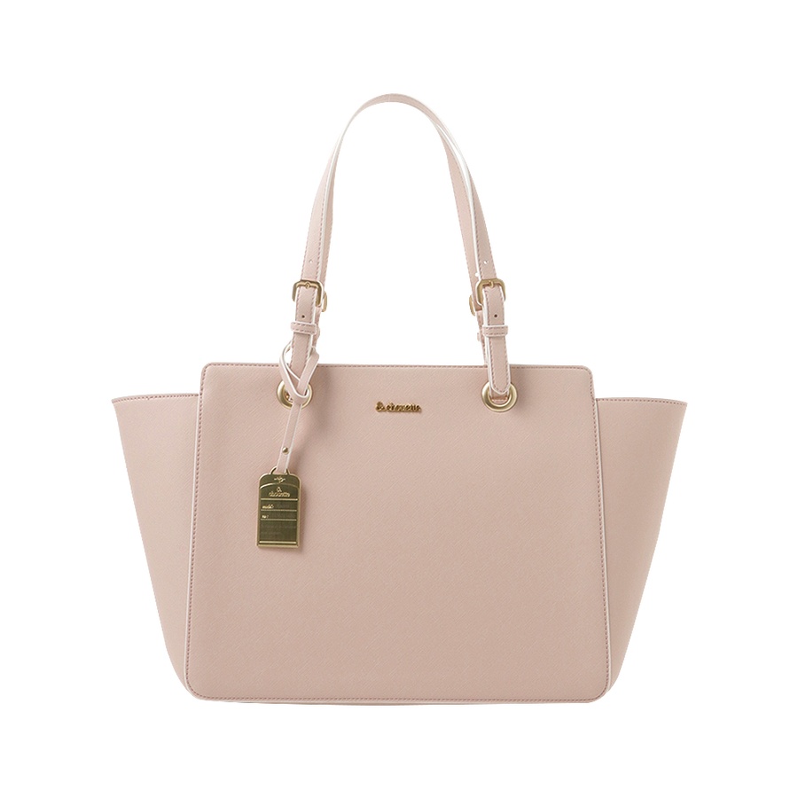 & chouette 简约纯色通勤大包 粉色