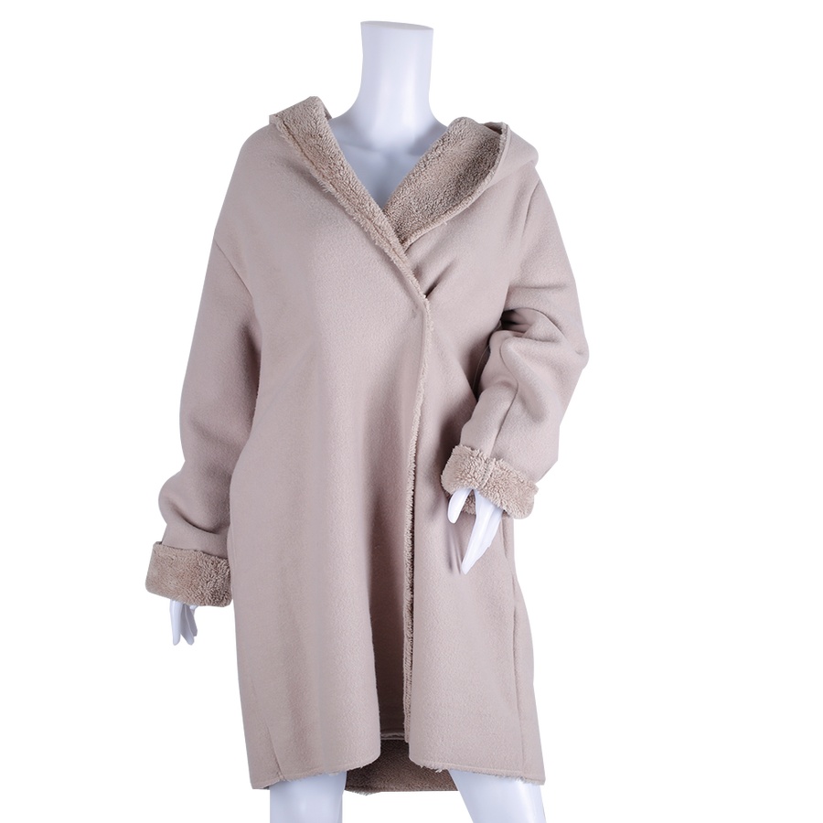 自营otto 内面起绒 针织长款外套 摩卡色 l