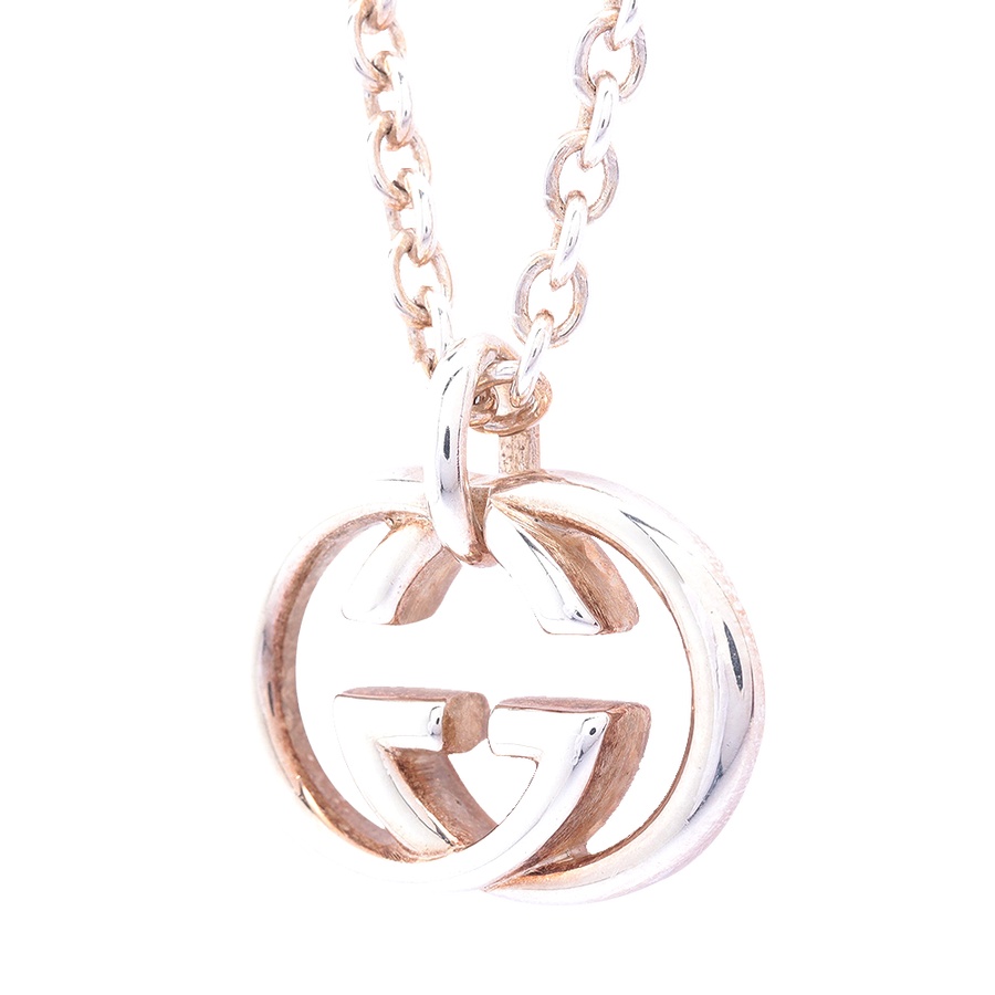 自营【古着】gucci 古驰 interlocking系列925银项链(925银) 银色