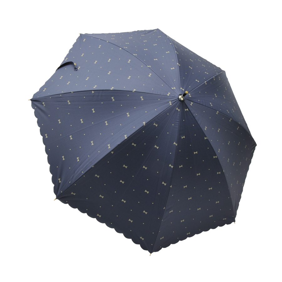 w.p.c 蝴蝶结晴雨两用长柄伞 81–9459 藏青色 50cm 1把