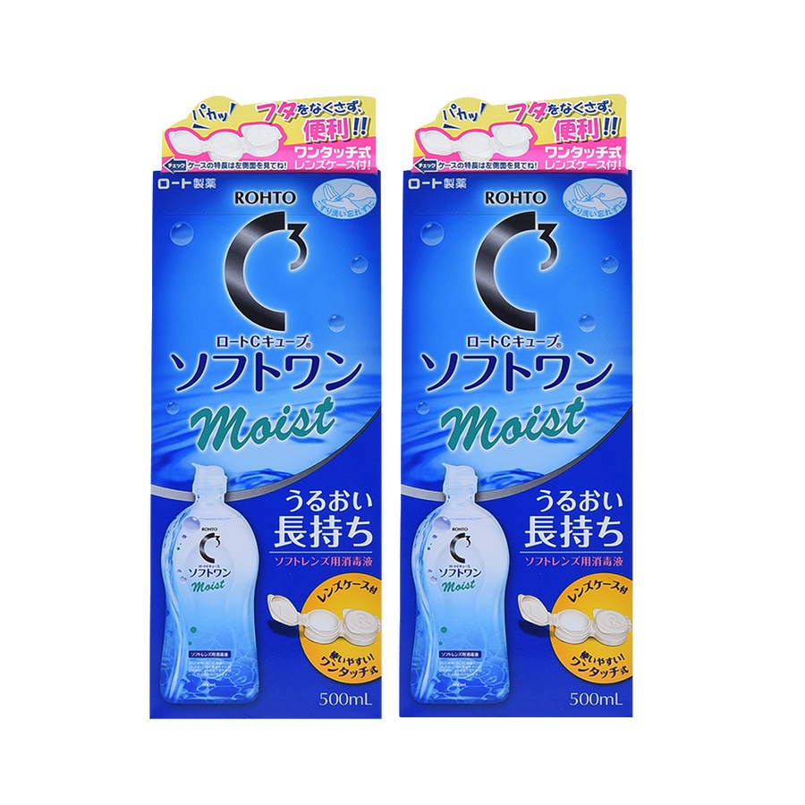 ROHTO 乐敦 C3隐形眼镜护理液 保湿款 500ml*2瓶